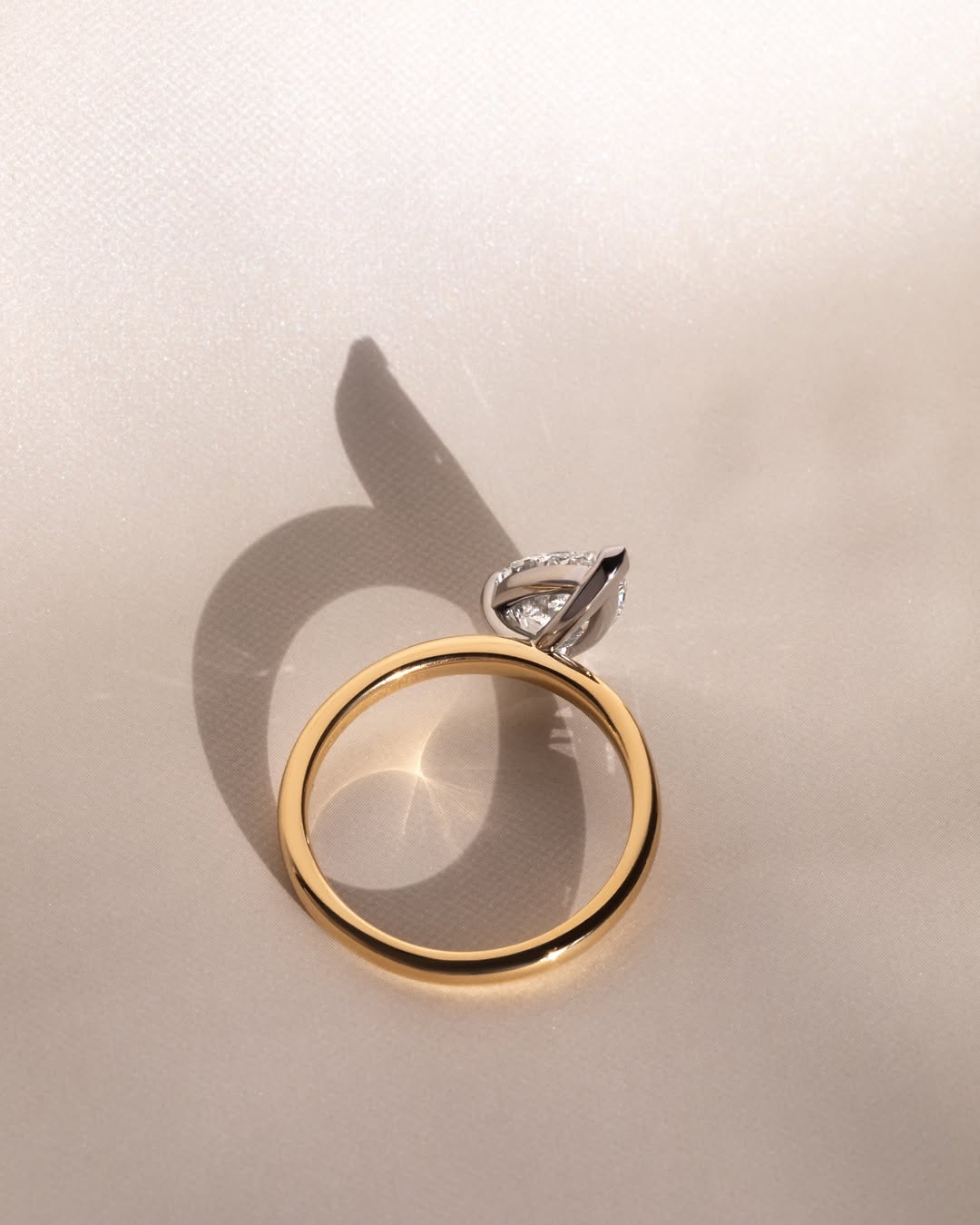 1.70-3.50 CT Pear  Lab Grown Diamond Solitaire Style Engagement Ring