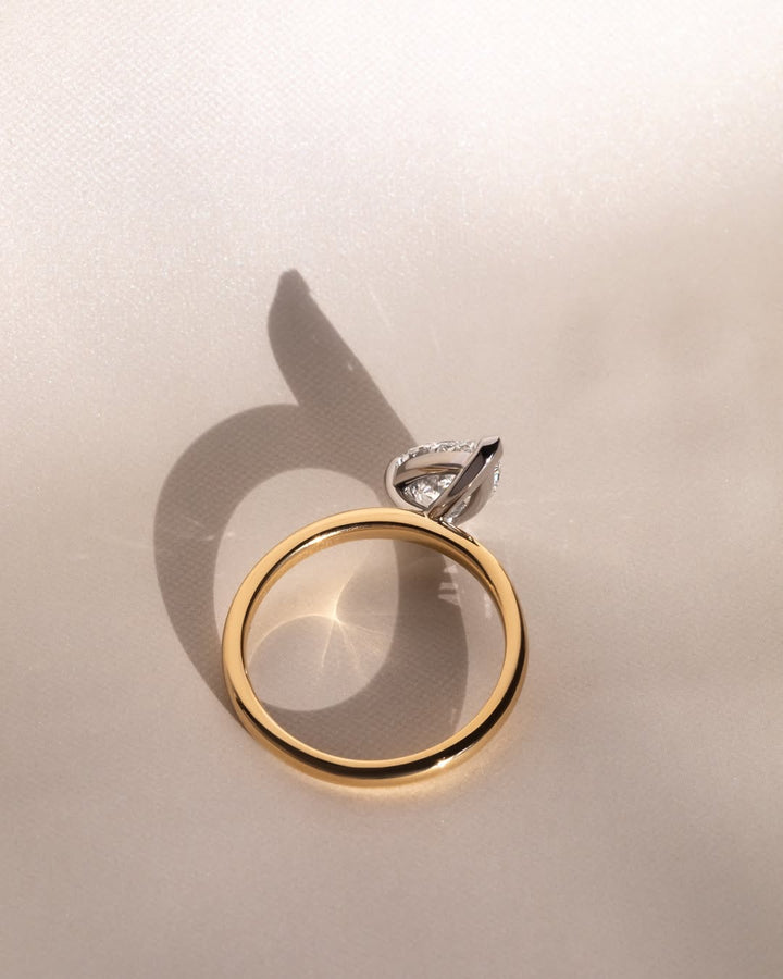 1.70-3.50 CT Pear  Lab Grown Diamond Solitaire Style Engagement Ring