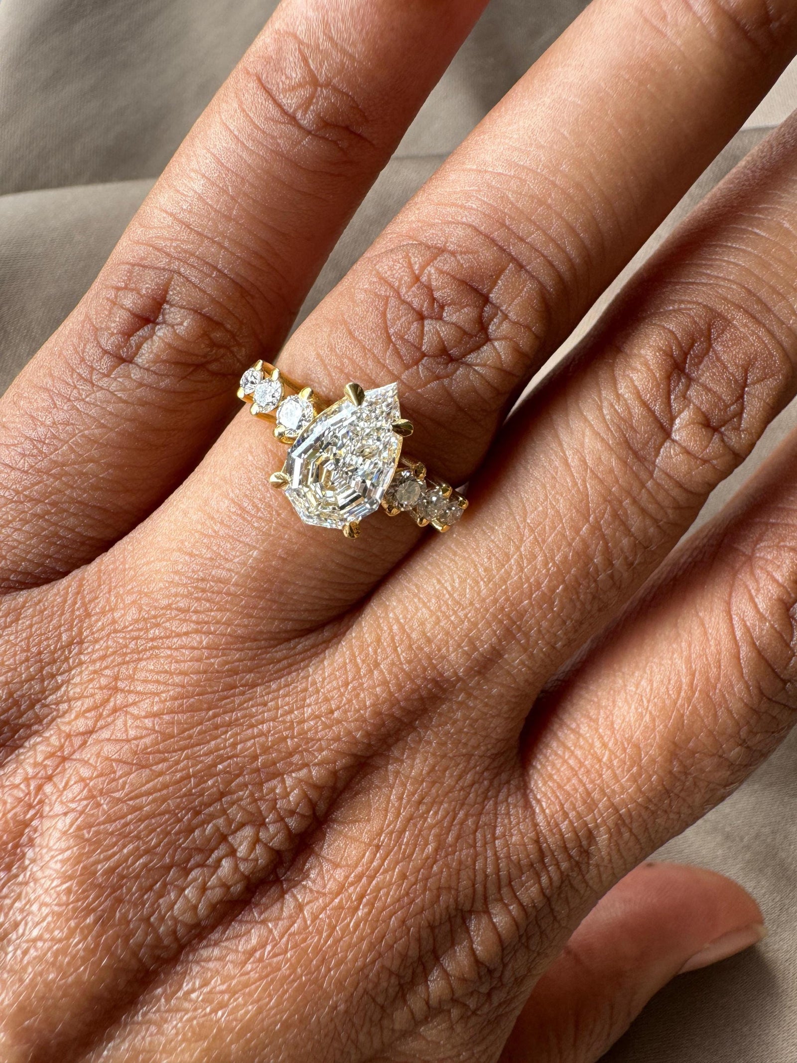 Step Cut Pear Lab Grown DiamondGeometric Dutch Pear Diamond2.50 Carat Modified Step Cut RingPear Cut Step Cut Engagement RingUnique Geometric Pear Diamond2.50CT Lab Made Pear DiamondModified Pear Shaped Statement RingDutch Pear Cut Engagement RingGeometric Lab Grown Diamond Ring