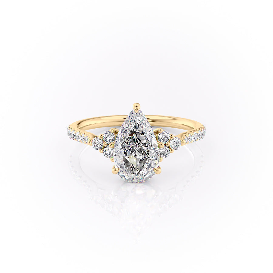 Pear versatile diamond ring, Pear ethical diamond ring, Pear sustainable diamond ring, Pear conflict-free diamond ring,