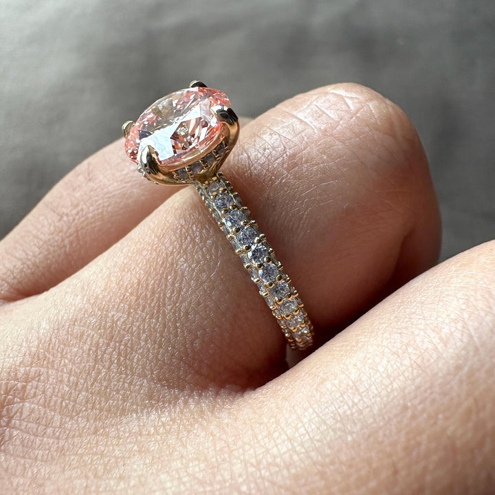 3.0 Carat Round Lab DiamondPink Round Cut Statement RingDelicate Micro Pave Diamond Ring3.0CT Pink Round Engagement RingRound Brilliant Pink Lab DiamondThree Carat Pink Diamond RingFancy Vivid Pink Round Diamond3.0CT Fancy Pink Diamond RingPink Round Cut Bridal RingLab Grown Pink Round Jewelry3.0 Carat Pink Round Jewelry