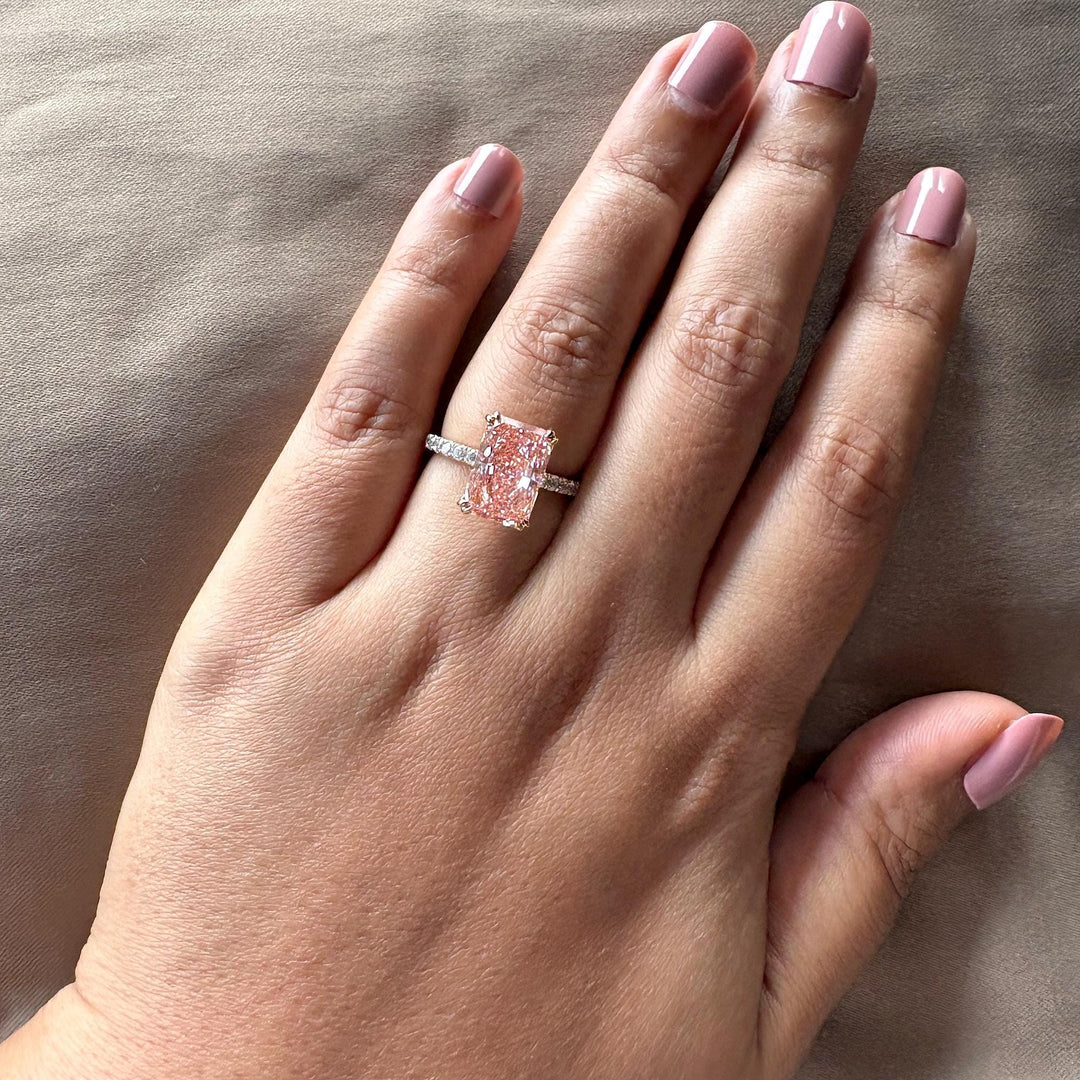 4.80 Carat Radiant Cut DiamondIGI Certified Lab Grown DiamondFancy Pink Radiant Diamond Ring4.80CT Pink Radiant Engagement RingLarge Pink Radiant Diamond RingIGI Certified Pink Radiant Diamond