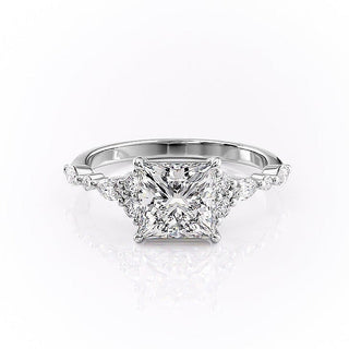 princess-cut-cluster-moissanite-engagement-ring-3