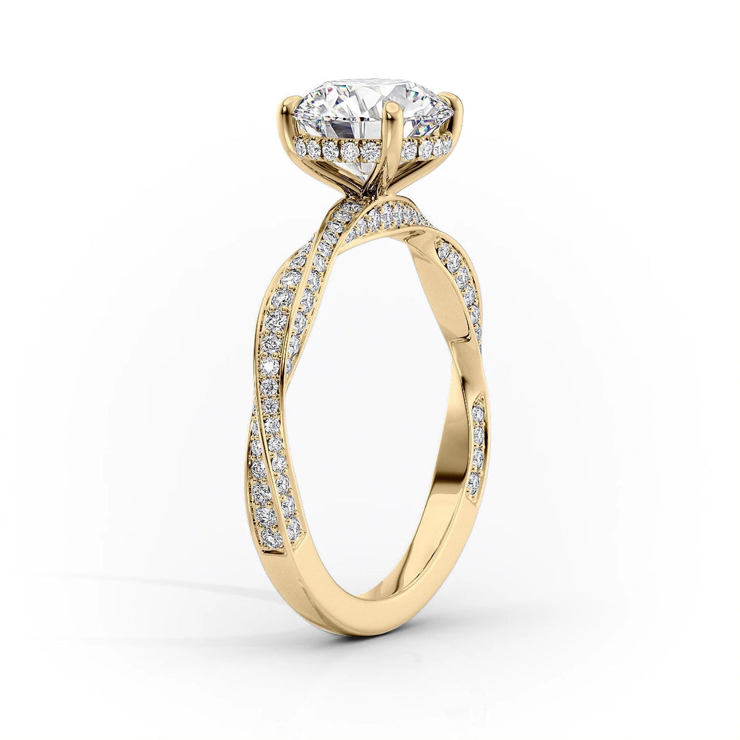 Best twist braided diamond engagement rings, Unique twisted engagement rings with diamonds,