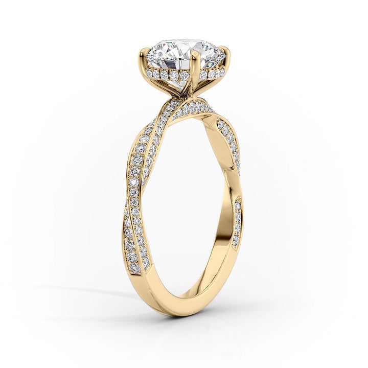 Best twist braided diamond engagement rings, Unique twisted engagement rings with diamonds,