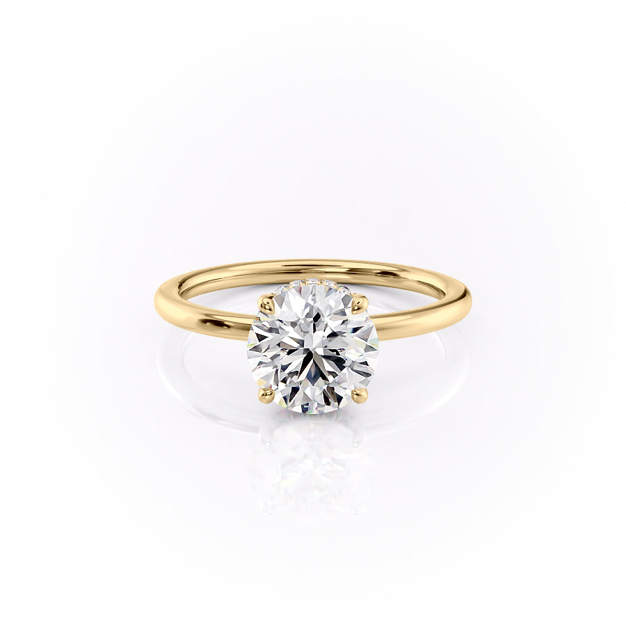 Round online engagement ring, Round local engagement ring, Round handmade engagement ring, Round customized engagement ring, Round made-to-order engagement ring