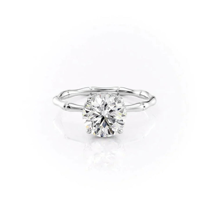 Round handmade engagement ring, Round customized engagement ring, Round made-to-order engagement ring,