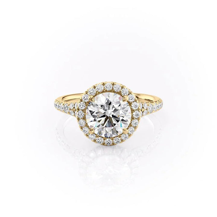 Round handmade engagement ring, Round customized engagement ring, Round made-to-order engagement ring, Round personalized engagement ring, 