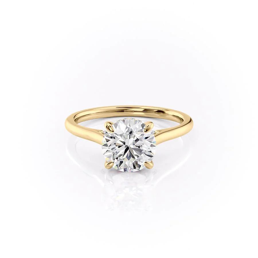 Round affordable luxury engagement ring, Round budget engagement ring, Round expensive engagement ring, Round high-quality engagement ring,