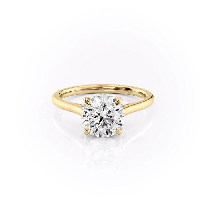 Round affordable luxury engagement ring, Round budget engagement ring, Round expensive engagement ring, Round high-quality engagement ring,