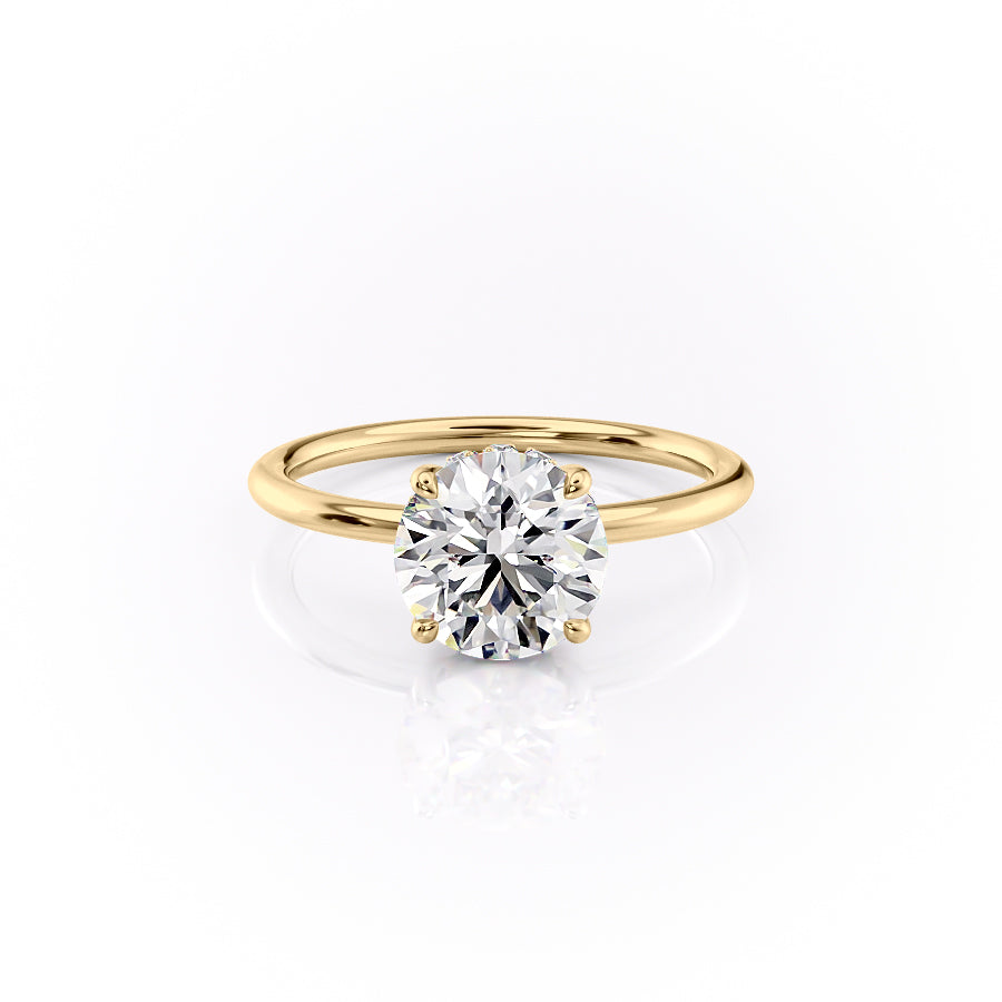 Round halo engagement ring, Round pave engagement ring, Round vintage engagement ring, 