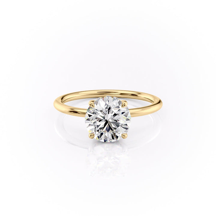 Round halo engagement ring, Round pave engagement ring, Round vintage engagement ring, 