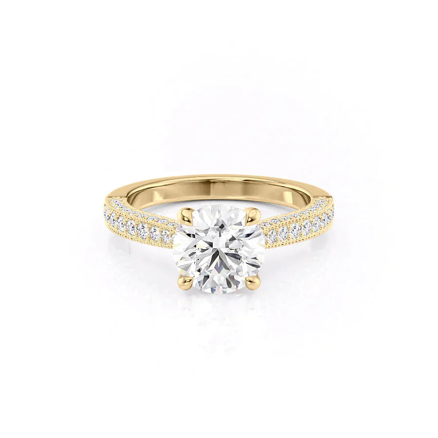  Round discount diamond engagement ring, Round designer diamond engagement ring, Round handcrafted diamond engagement ring, Round certified diamond engagement ring, Round vintage diamond engagement ring, 