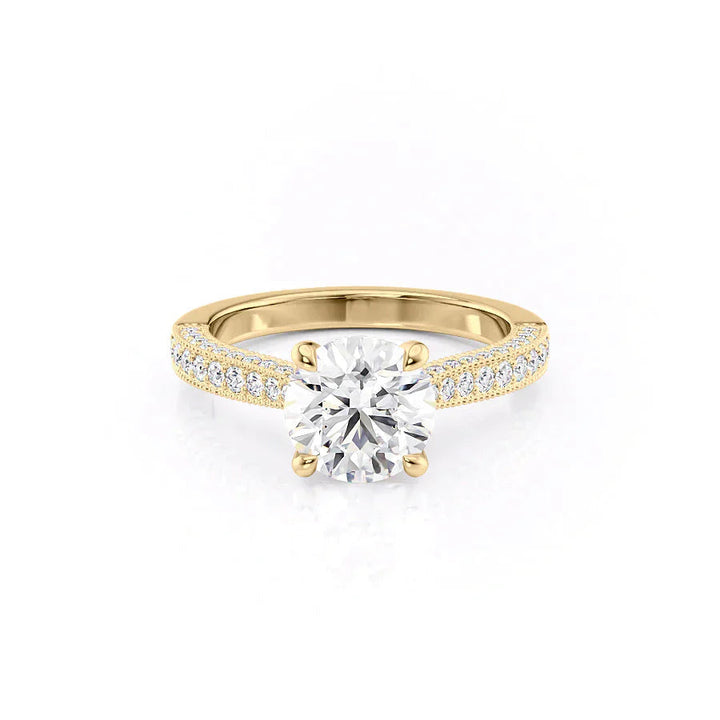 Round discount diamond engagement ring, Round designer diamond engagement ring, Round handcrafted diamond engagement ring, Round certified diamond engagement ring, Round vintage diamond engagement ring, 