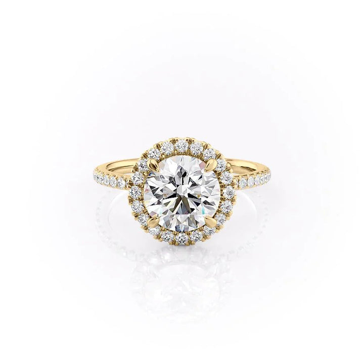 Hidden halo engagement ring, Best hidden halo diamond rings, Classic hidden halo engagement rings,
