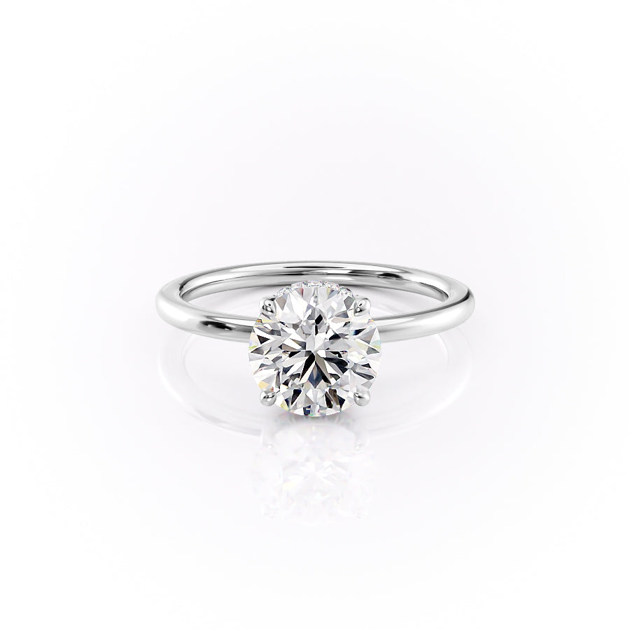 Round conflict-free engagement ring, Round lab-grown engagement ring, Round natural engagement ring, Round certified engagement ring, 
