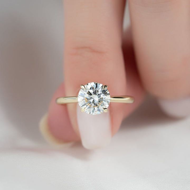  Round elegant engagement ring, Round whimsical engagement ring, Round glamorous engagement ring, Round sophisticated engagement ring, 