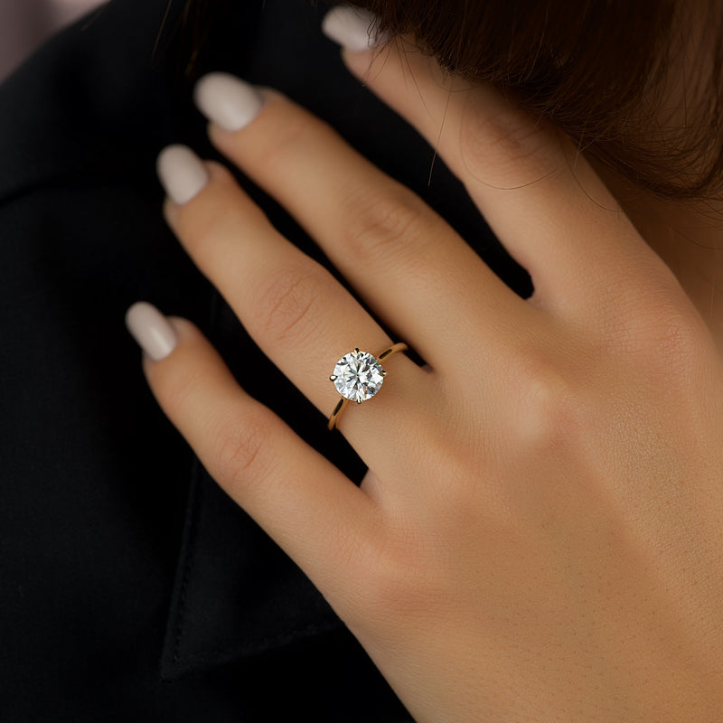 Round luxury diamond engagement ring, Round discount diamond engagement ring, Round designer diamond engagement ring, 