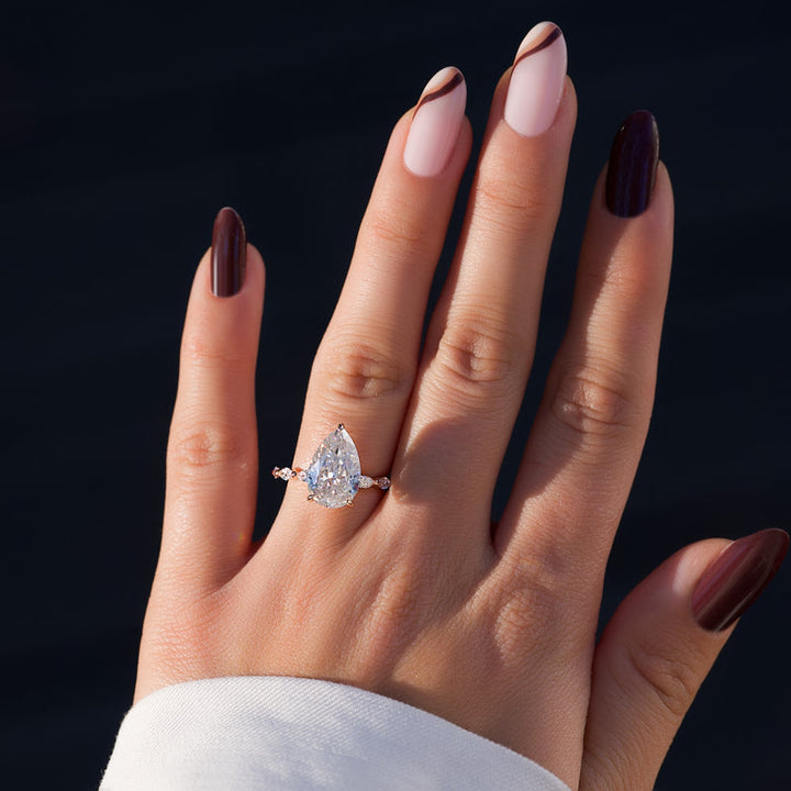 Split shank engagement ring, Pave engagement ring, Channel set engagement ring, 