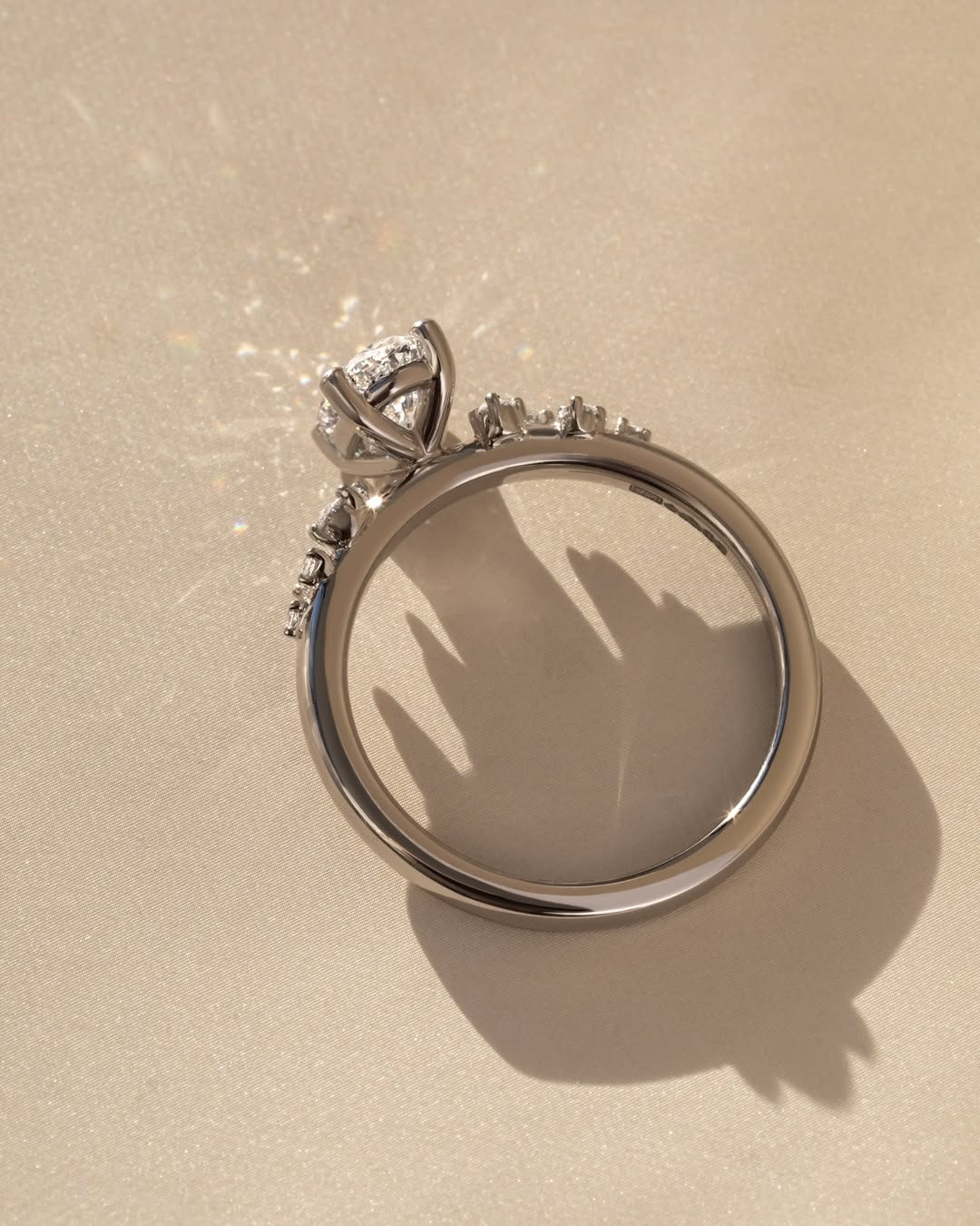 1.0 -3.0 CT Oval  Lab Grown Diamond Cluster Style Engagement Ring