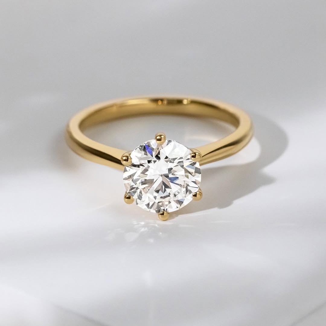 1.50CT Round  Lab Grown Diamond Solitaire Style Engagement Ring