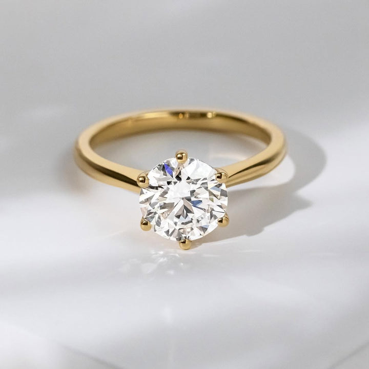 1.50CT Round  Lab Grown Diamond Solitaire Style Engagement Ring