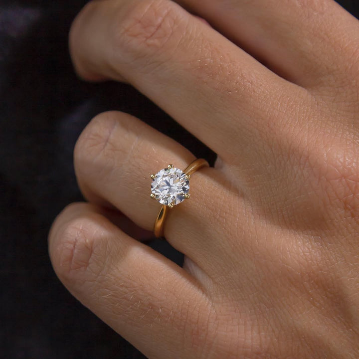 1.50CT Round  Lab Grown Diamond Solitaire Style Engagement Ring