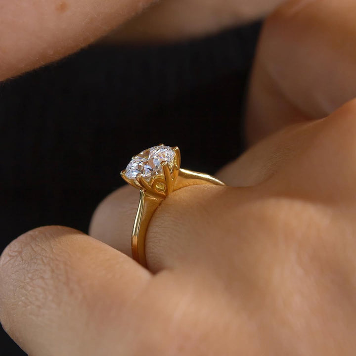 1.50CT Round  Lab Grown Diamond Solitaire Style Engagement Ring
