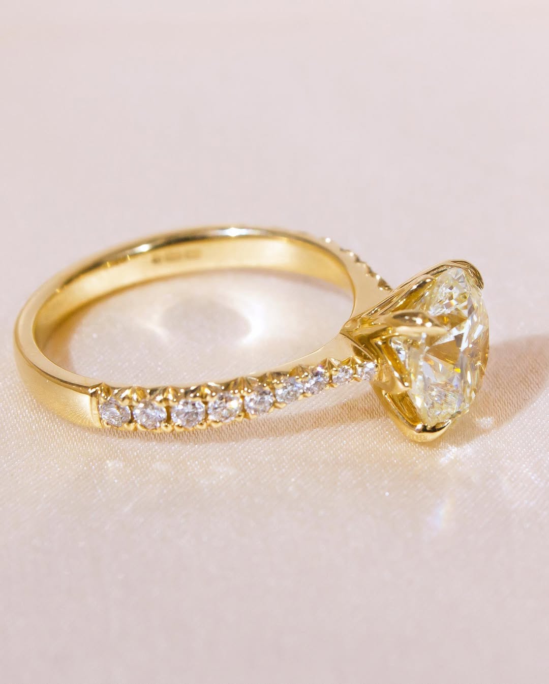 2.37CT Round  Lab Grown Diamond Pave Style Engagement Ring