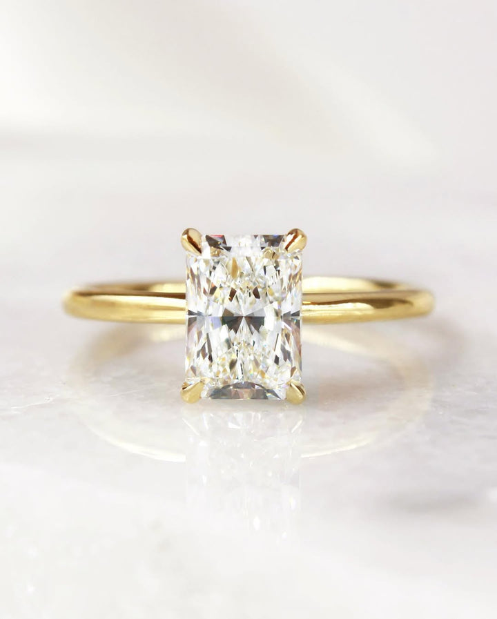 3.50CT Radiant  Lab Grown Diamond Solitaire Style Engagement Ring