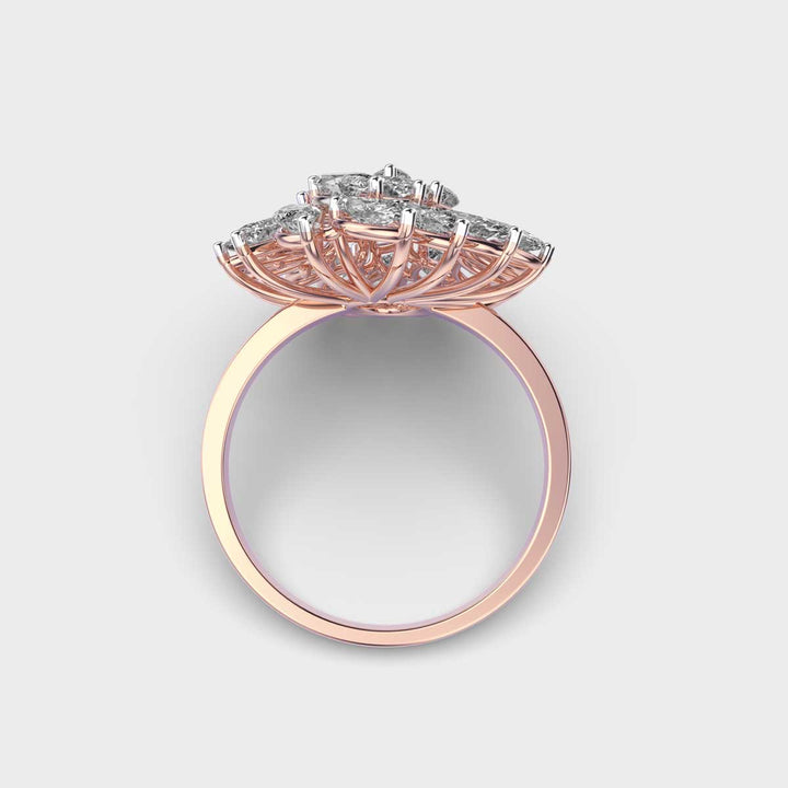 Marquise Cut Cluster Lab Grown Diamond Ring for Women