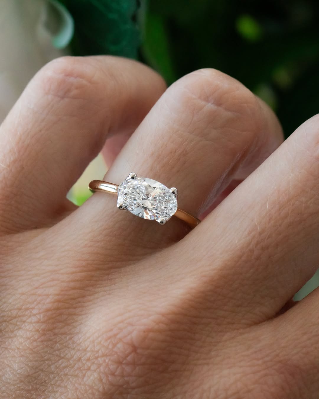 1.70-3.50 CT Oval  Lab Grown Diamond Solitare Engagement Ring