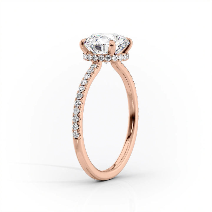 3.0CT Cushion Lab Grown F/VVS2 Diamond Hidden Halo Engagement Ring