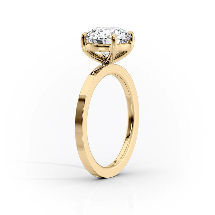 4.0CT Oval Lab Grown F/VVS2 Solitaire Diamond Engagement Ring