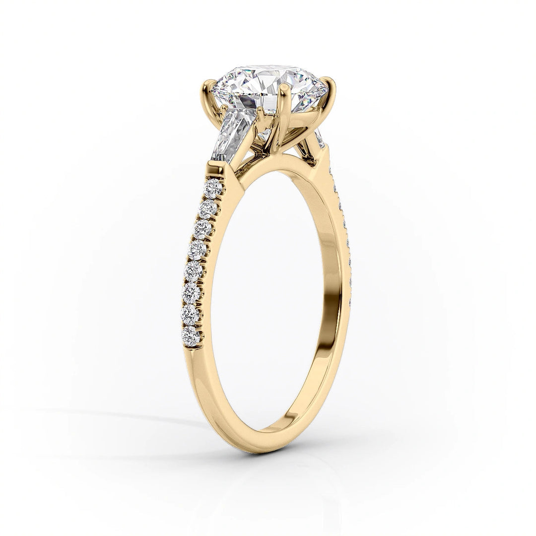 3.50CT Round Lab Grown F/VS1 Diamond Three Stone Engagement Ring