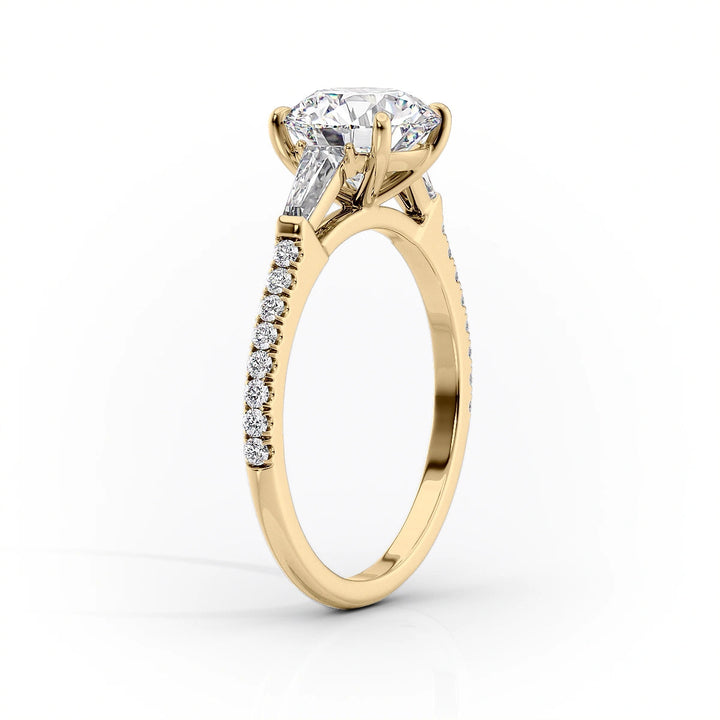 3.50CT Round Lab Grown F/VS1 Diamond Three Stone Engagement Ring