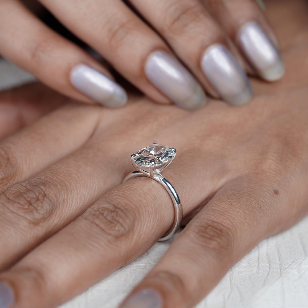 IGI certified oval diamond, GIA certified lab grown, custom oval solitaire, bespoke lab diamond ring, luxury lab grown solitaire, ethical bridal jewelry, 4 carat oval for sale.
