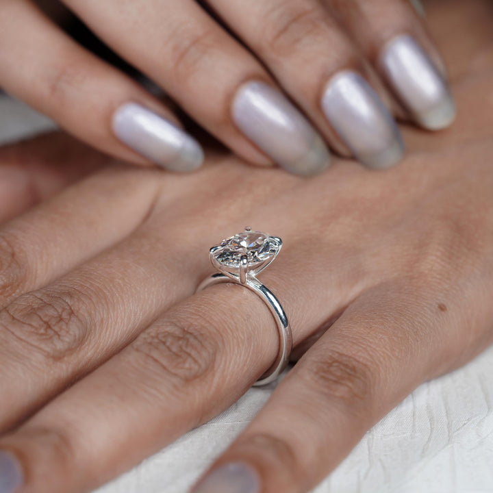 IGI certified oval diamond, GIA certified lab grown, custom oval solitaire, bespoke lab diamond ring, luxury lab grown solitaire, ethical bridal jewelry, 4 carat oval for sale.
