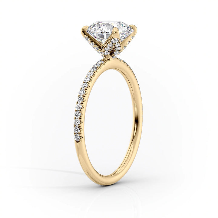 3.0CT Cushion Lab Grown E/VS Tulip Set Diamond Engagement Ring