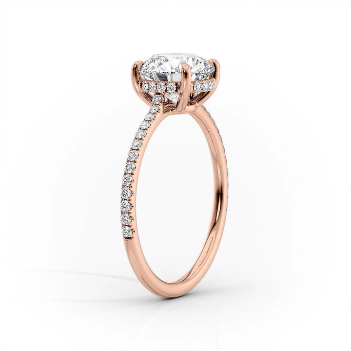 2.50CT Round Lab Grown E/VS2 Diamond Hidden Halo Engagement Ring