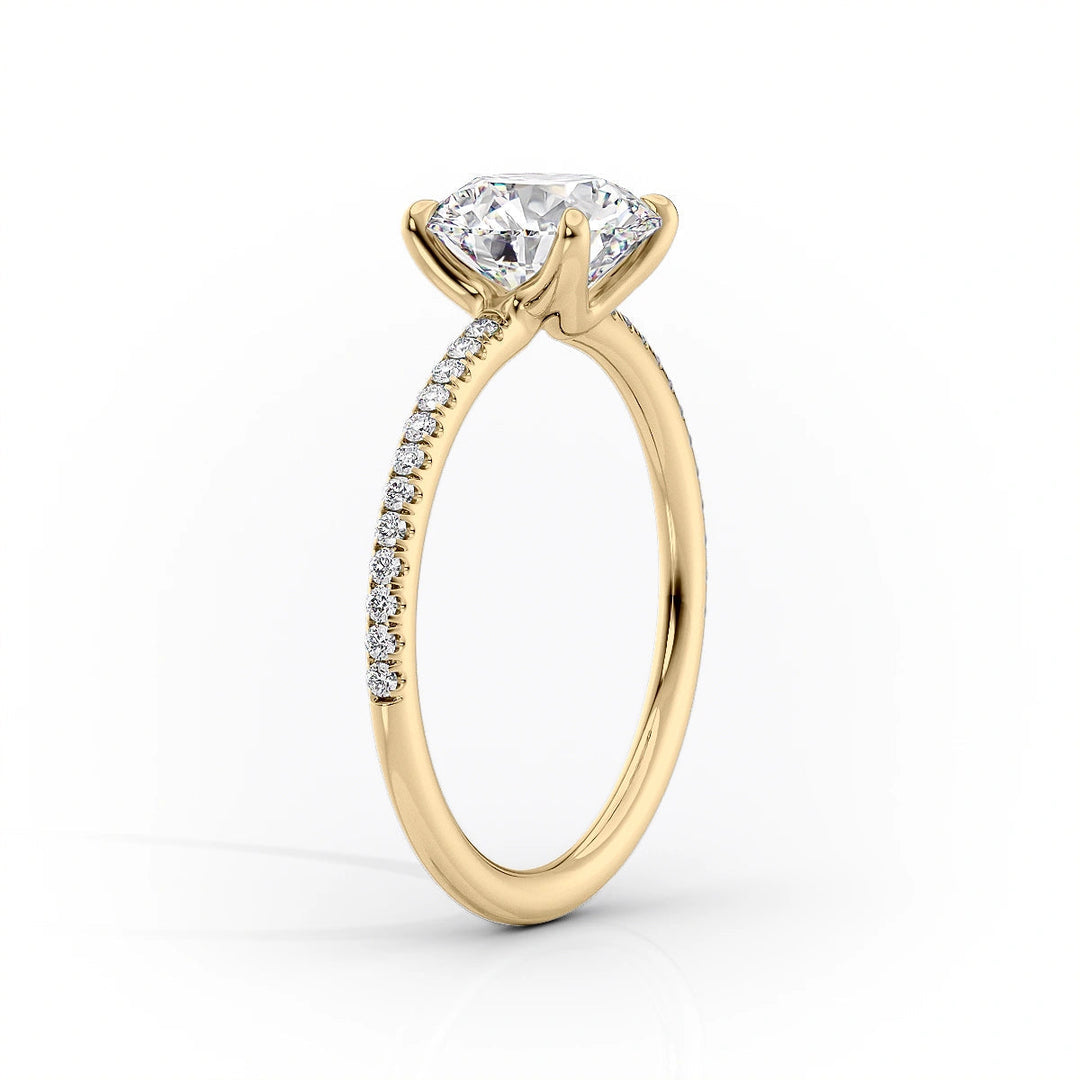 1.50CT Round Lab Grown F/VVS1 Diamond Pave Engagement Ring