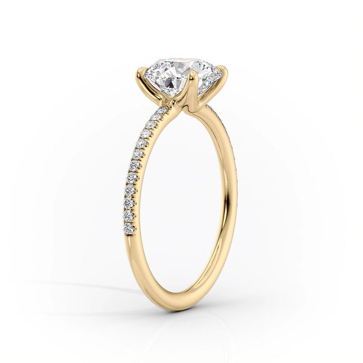 1.50CT Round Lab Grown F/VVS1 Diamond Pave Engagement Ring