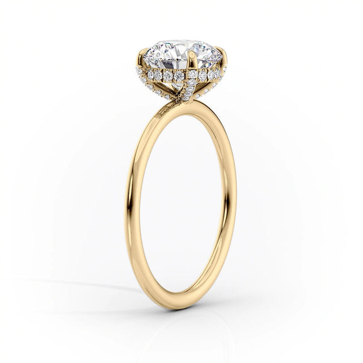 1.50CT Cushion Lab Grown E/VS2 Hidden Halo Diamond Engagement Ring