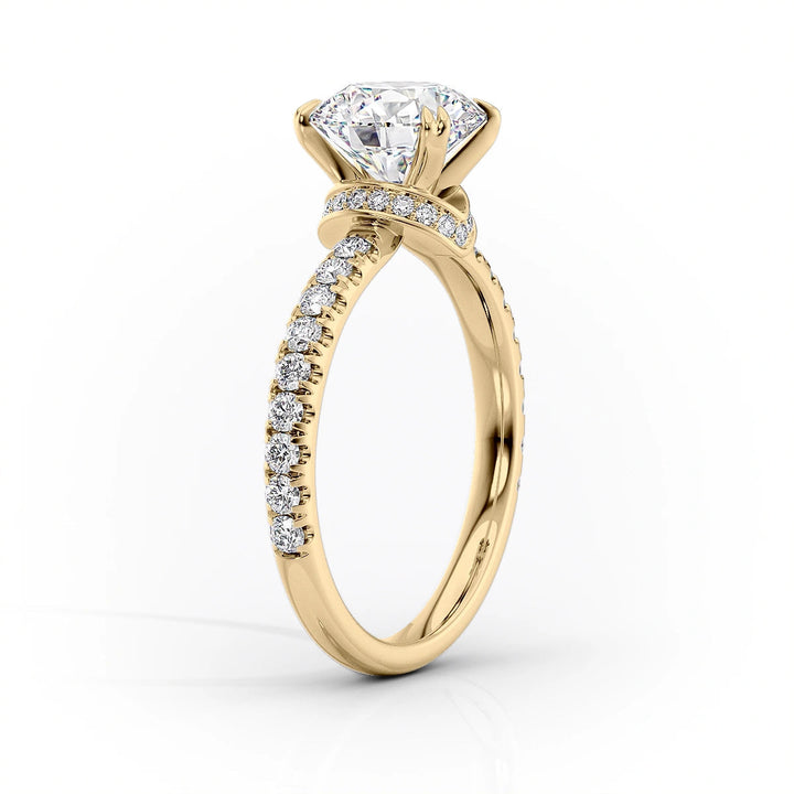 3.50CT Cushion Lab Grown E/VVS2 Diamond Hidden Halo Engagement Ring
