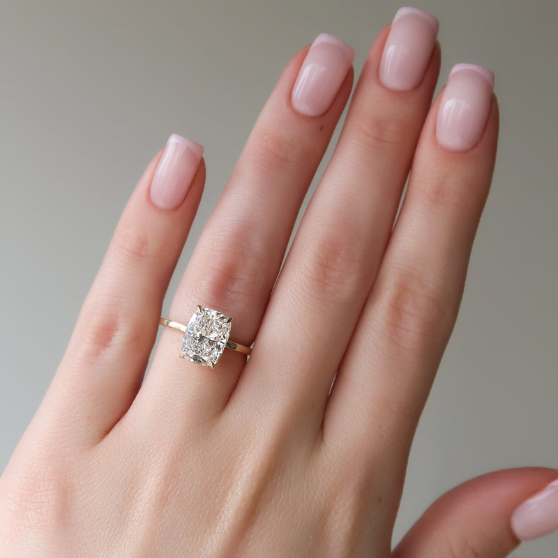 Cushion handmade engagement ring, Cushion customized engagement ring, Cushion 