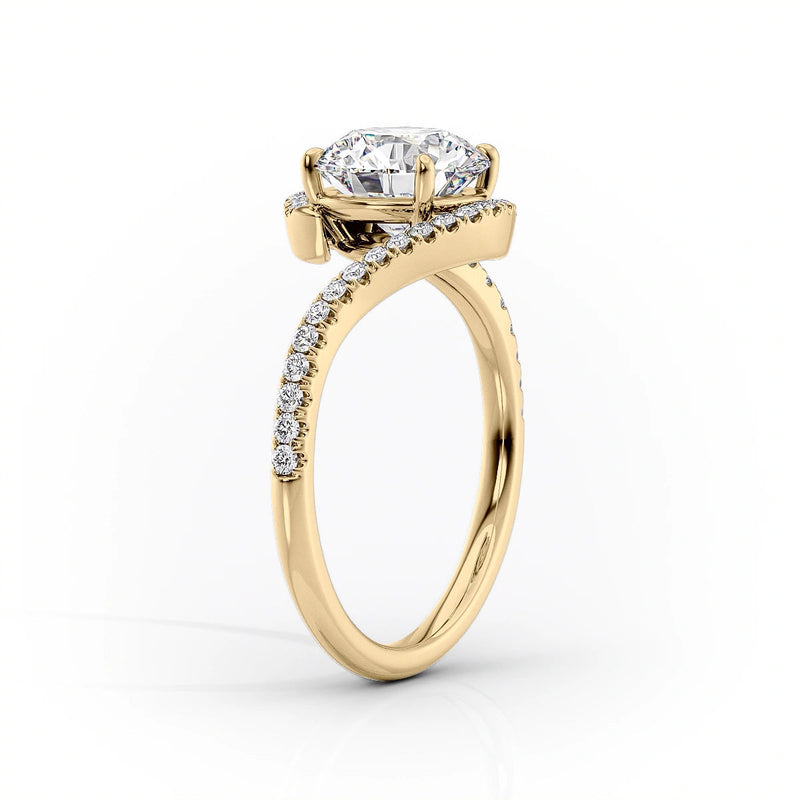 2.0CT Oval Lab Grown E/VS1 Diamond Bypass Engagement Ring