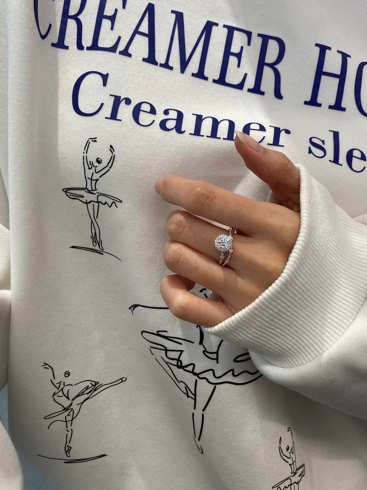 2.0ct-3.0ct Round Cut Lab Grown Diamond Tree Branch Engagement Ring