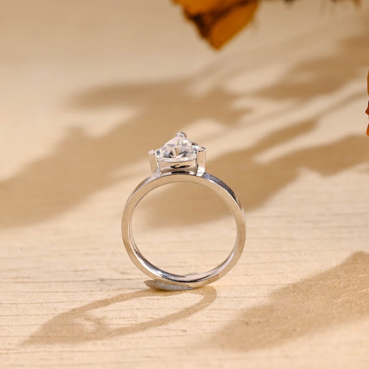 1.0ct-2.0ct Trillion Cut Lab Grown Diamond Solitaire Engagement Ring