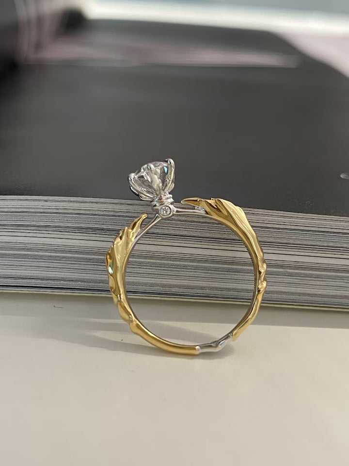 1.0ct-2.0ct Oval Cut Lab Grown Diamond Vintage Engagement Ring