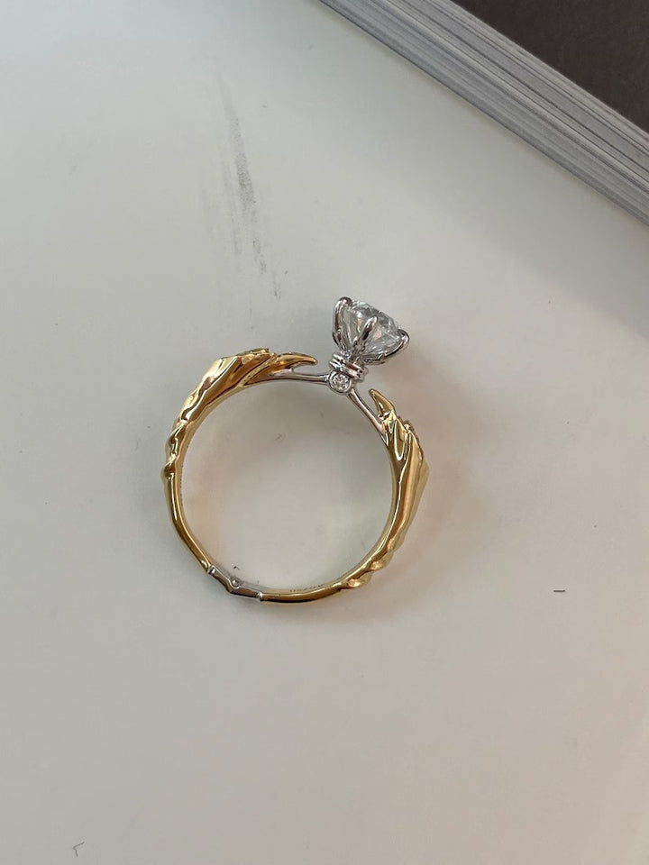 1.0ct-2.0ct Oval Cut Lab Grown Diamond Vintage Engagement Ring